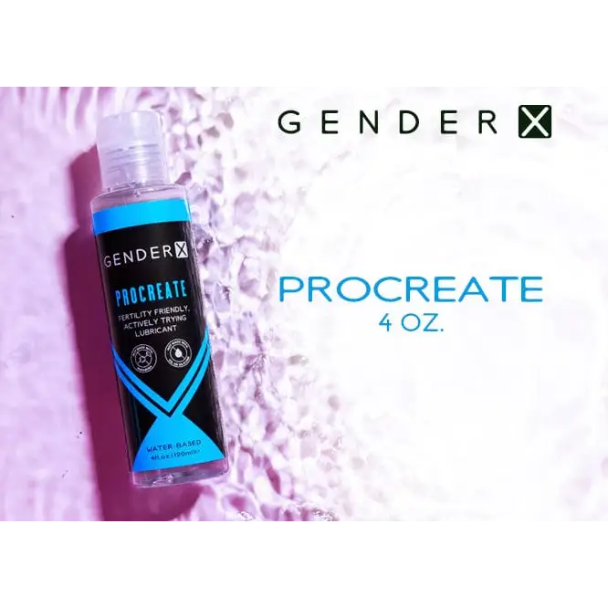 Gender X Lubricants and Toy Cleaners Gender X Procreate Fertility Friendly Water-Based Personal Lubricant 4 oz. at the Haus of Shag