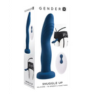 Gender X Strap Ons Gender X Snuggle Up Dual Motor Strap On Vibe W/harness - Blue at the Haus of Shag