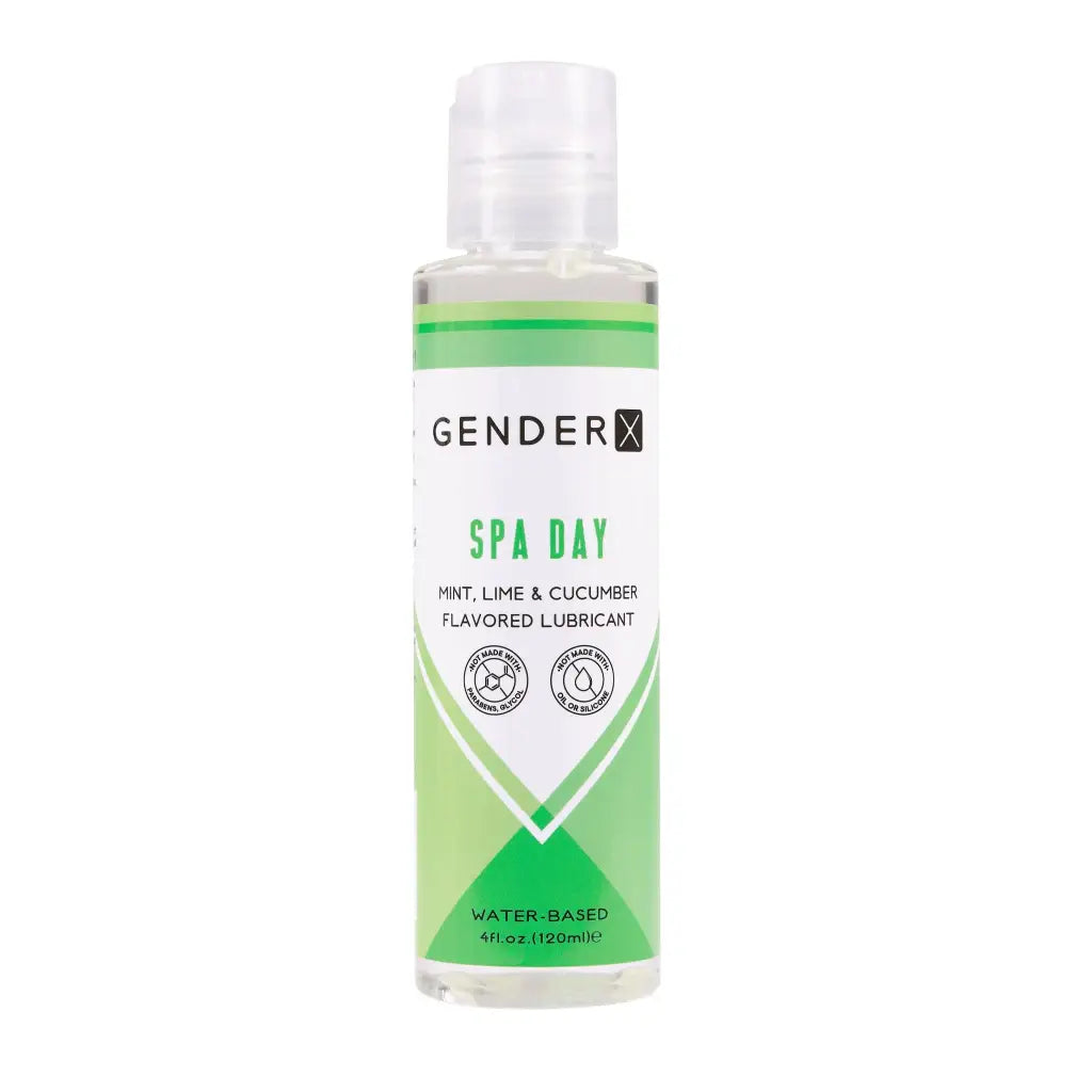 Gender X Lubricants and Toy Cleaners Gender X Spa Day Mint, Lime & Cucumber Flavored Water-Based Lubricant 4 oz. at the Haus of Shag