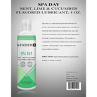 Gender X Lubricants and Toy Cleaners Gender X Spa Day Mint, Lime & Cucumber Flavored Water-Based Lubricant 4 oz. at the Haus of Shag