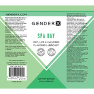 Gender X Lubricants and Toy Cleaners Gender X Spa Day Mint, Lime & Cucumber Flavored Water-Based Lubricant 4 oz. at the Haus of Shag