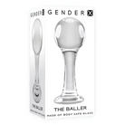 Gender X Plug Gender X The Baller  Glass Plug - Clear at the Haus of Shag