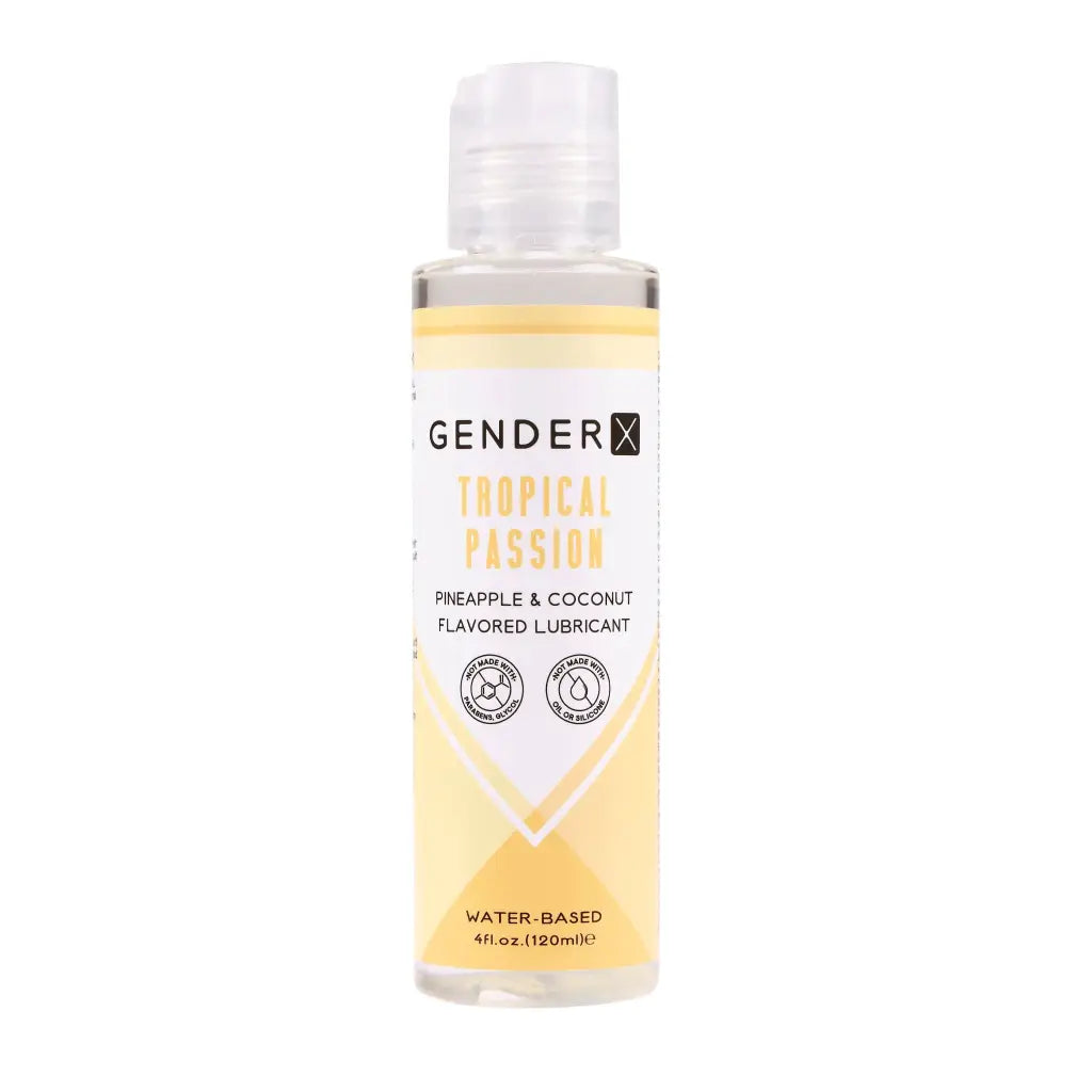 Gender X Lubricants and Toy Cleaners 4 Oz Gender X Tropical Passion Pineapple & Coconut Flavored Water-Based Lubricant 4 oz. at the Haus of Shag