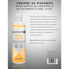 Gender X Lubricants and Toy Cleaners 4 Oz Gender X Tropical Passion Pineapple & Coconut Flavored Water-Based Lubricant 4 oz. at the Haus of Shag