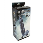 Get Lucky 8.5’’ Real Skin Glitter Dick - Clear - Dongs & Dildos