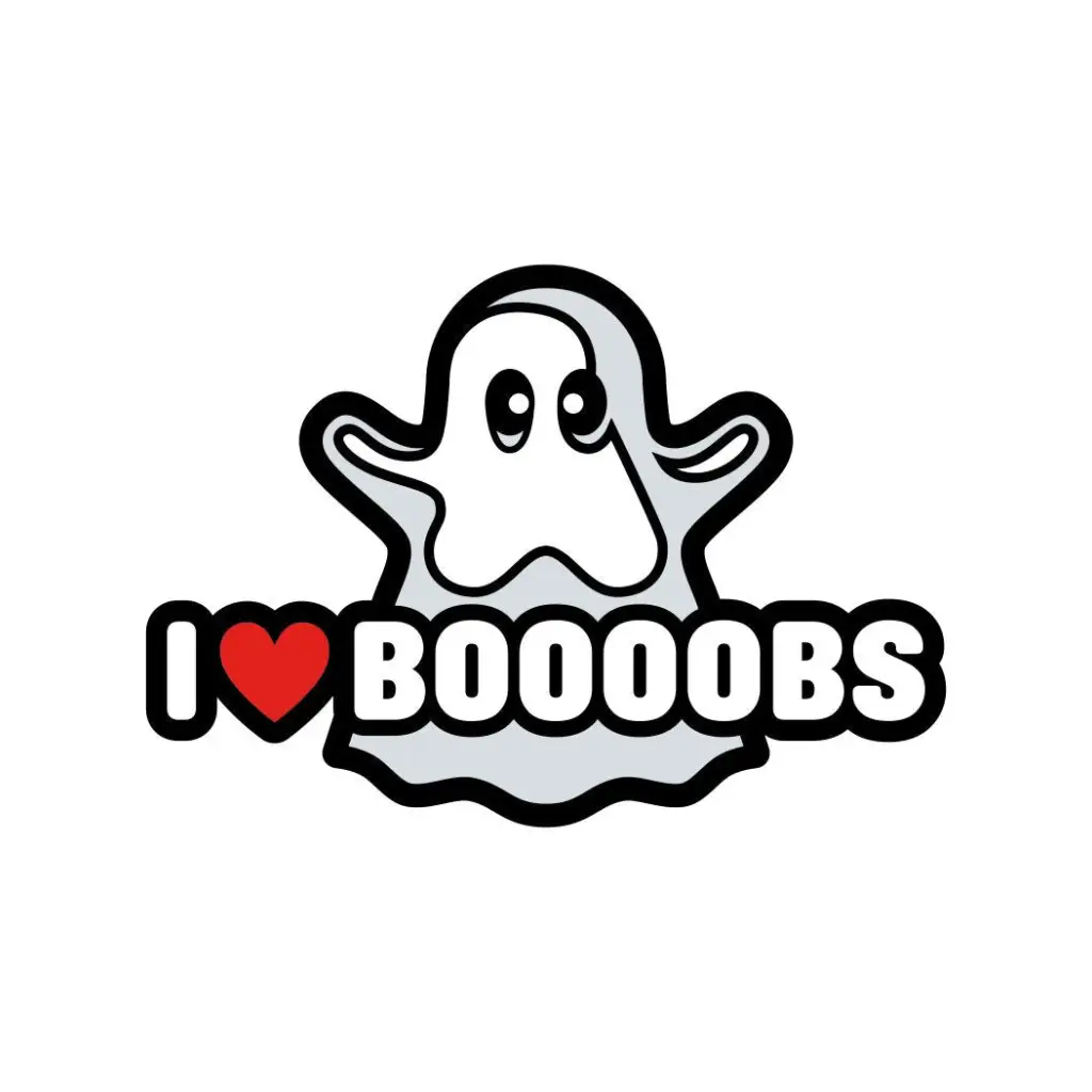 Ghost I Heart Boobs Pin - Enamel Pin