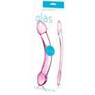 Glas 10 in. Double Trouble Glass Dildo - Purple - Double Ended Dildo