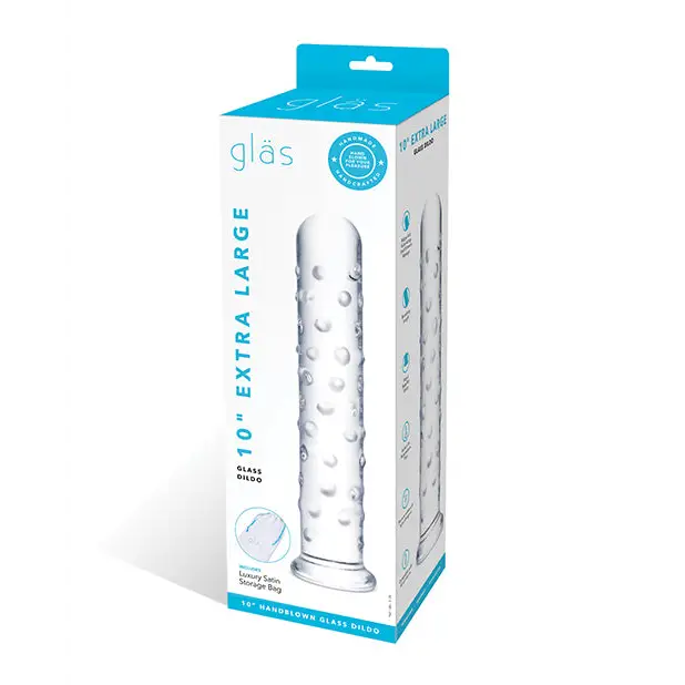 Glas 10 in. Extra Large Glass Dildo - Realistic Dildo