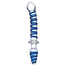 Glas 10 in. Mr. Swirly Double Ended Glass Dildo & Butt Plug - Double Ended Dildo