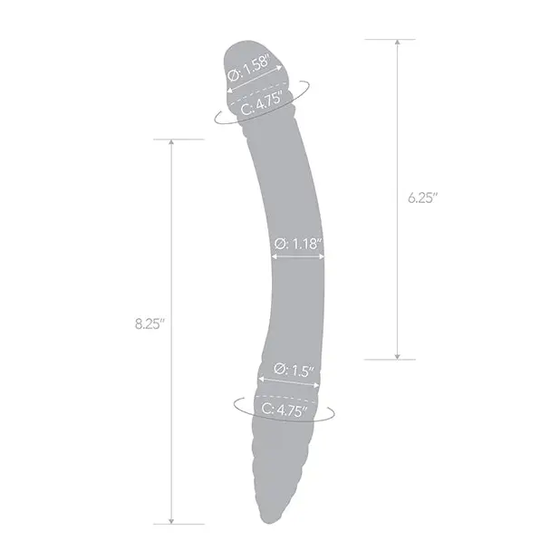 Glas 11’’ Double-sided Dildo G-Spot & P-Spot Stimulation - Dongs & Dildos