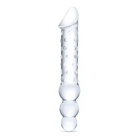 Glas 12 in. Double Ended Glass Dildo with Anal Beads - Double Ended Dildo