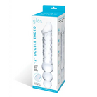 Glas 12 in. Double Ended Glass Dildo with Anal Beads - Double Ended Dildo