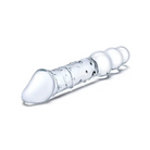 Glas 12 in. Double Ended Glass Dildo with Anal Beads - Double Ended Dildo