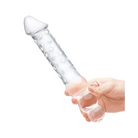 Glas 12 in. Double Ended Glass Dildo with Anal Beads - Double Ended Dildo