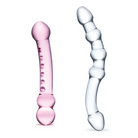 Glas 2-Piece Double Pleasure Glass Dildo Set - Double Ended Dildo