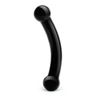 Glas 5.5 in. Double Bull Dual-Ended Glass Dildo Black - Double Ended Dildo