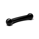 Glas 5.5 in. Double Bull Dual-Ended Glass Dildo Black - Double Ended Dildo