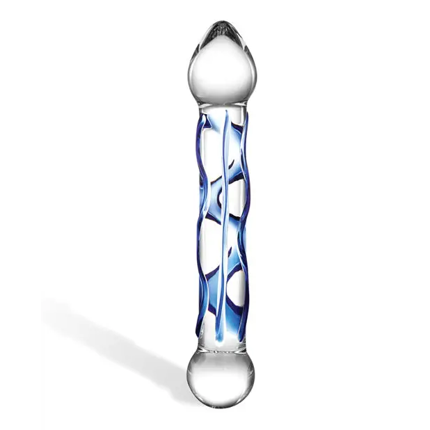 Glas 6.5 Full Tip Textured Glass Dildo ’ - Realistic Dildo