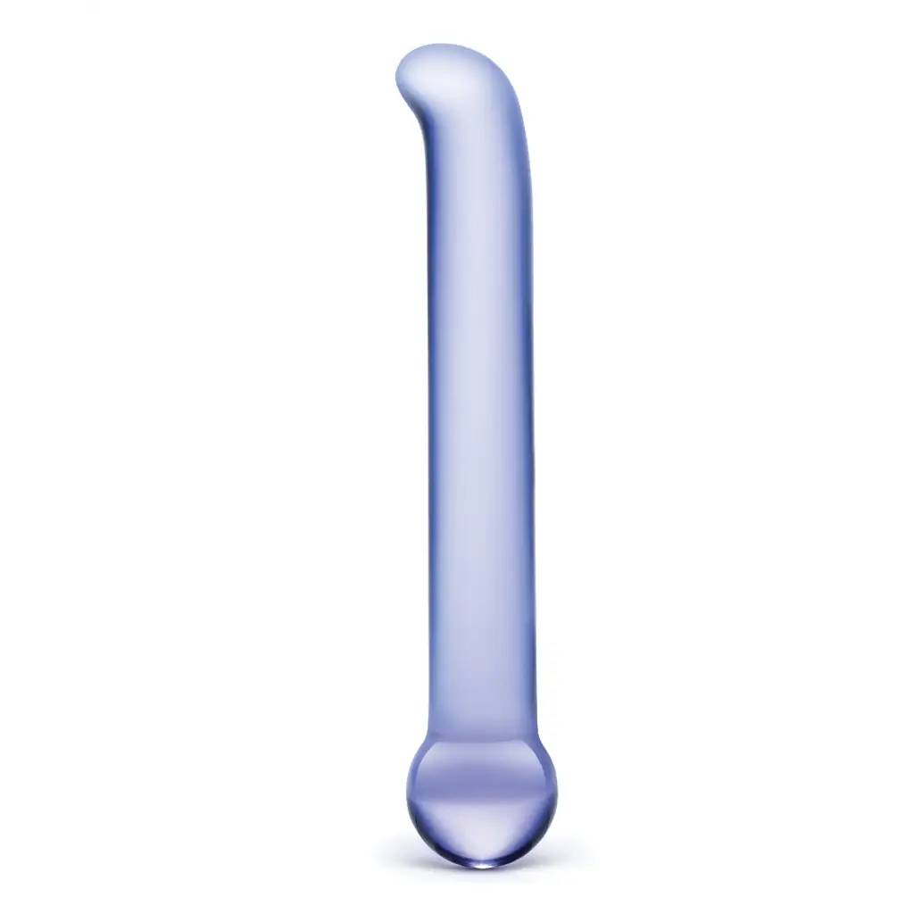 Glas 6.75 in. Purple G-Spot Tickler Glass Dildo - Realistic Dildo