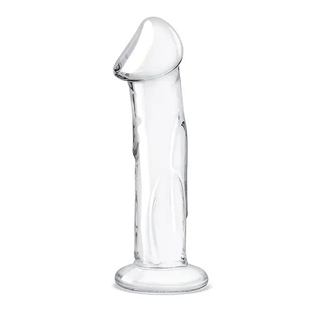 Glas 6’’ Dildo w/Veins & Flat Base - Dongs & Dildos