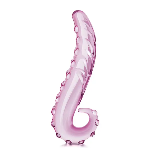 Glas 6 in. Lick-It Glass Dildo Pink - Realistic Dildo