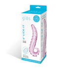 Glas 6 in. Lick-It Glass Dildo Pink - Realistic Dildo