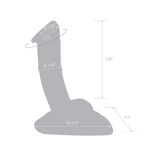 Glas 7.5’’ Rideable Standing Cock w/Stability Base - Dongs & Dildos