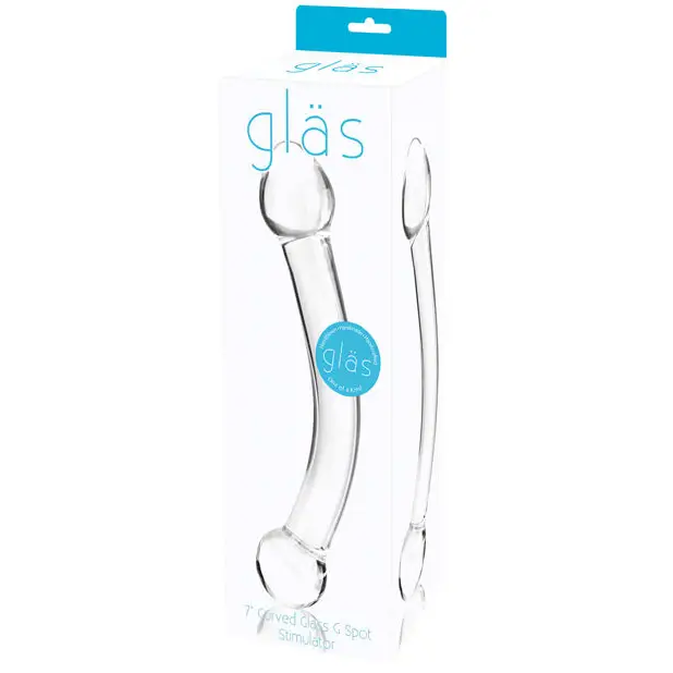 Glas 7 in. Curved Glass G Spot Stimulator - Realistic Dildo