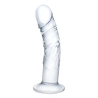 Glas 7 in. Curved Realistic Glass Dildo with Veins - Realistic Dildo