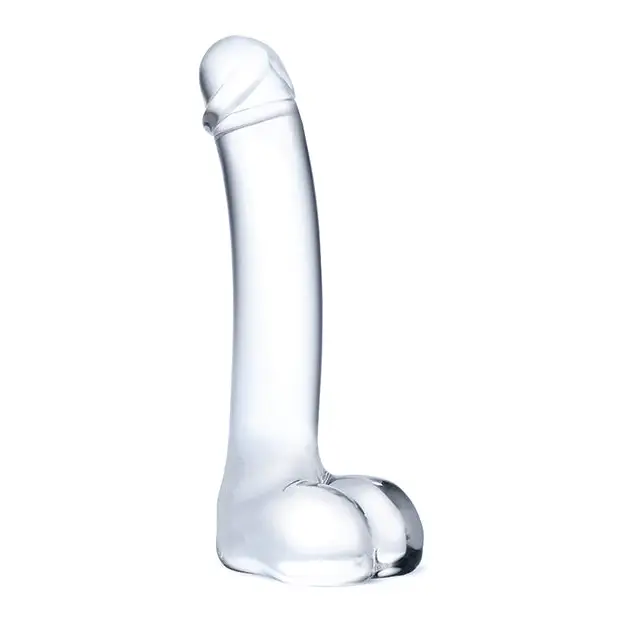 Glas 7 in. Realistic Curved Glass G-Spot Dildo - Realistic Dildo