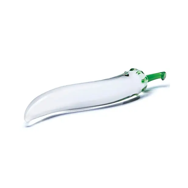 Glas 8.25 in. Glass Naturals Chili Pepper Dildo - Realistic Dildo