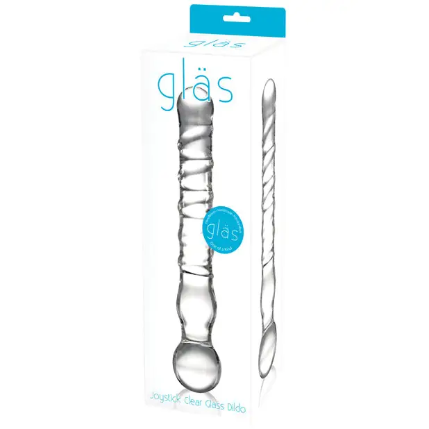 Glas 8 in. Joystick Clear Glass Dildo - Realistic Dildo