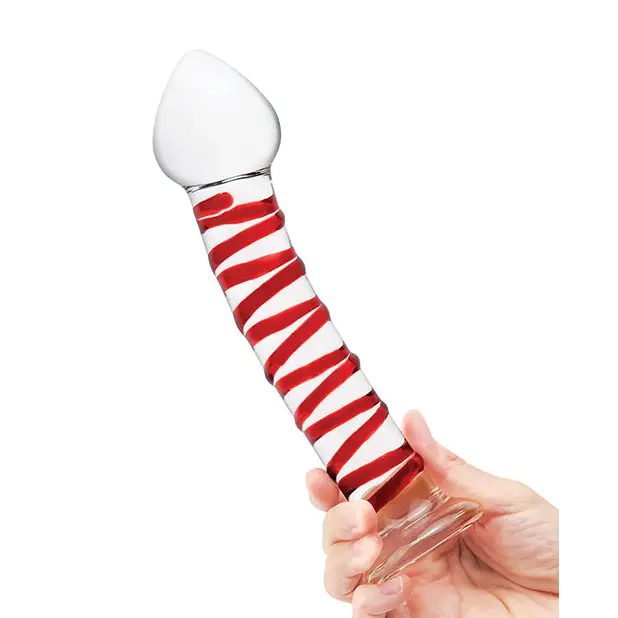 Glas 8 in. Mr. Swirly Glass Dildo - Realistic Dildo