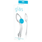 Glas 8 in. Pure Indulgence Anal Slider Prostate Stimulating Glass Dildo - Clear - Plain Dildo