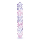 Glas 9 in. Purple Rose Nubby Glass Dildo - Double Ended Dildo