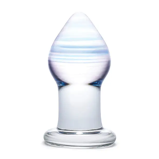 Glas Amethyst Rain 3.25 in. Butt Plug - Butt Plug