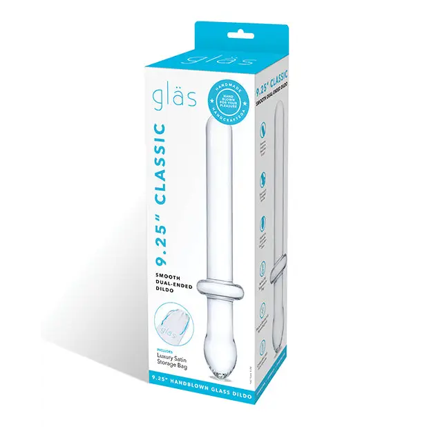 Glas Classic 9.25 in. Smooth Dual-Ended Glass Dildo - Double Ended Dildo