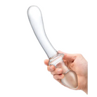 Glas Classic 9 in. Curved Dual-Ended Glass Dildo - Double Ended Dildo