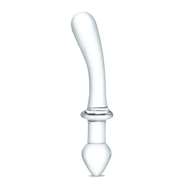 Glas Classic 9 in. Curved Dual-Ended Glass Dildo - Double Ended Dildo