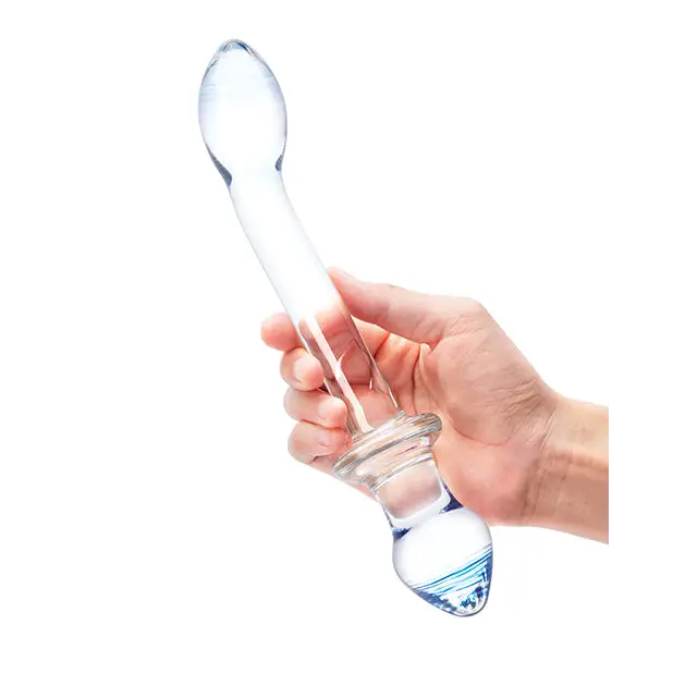 Glas Double Play 9.5 in. Dual-Ended Glass Dildo - Double Ended Dildo