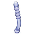 Glas Purple Rain Ribbed Glass Dildo - Dongs & Dildos