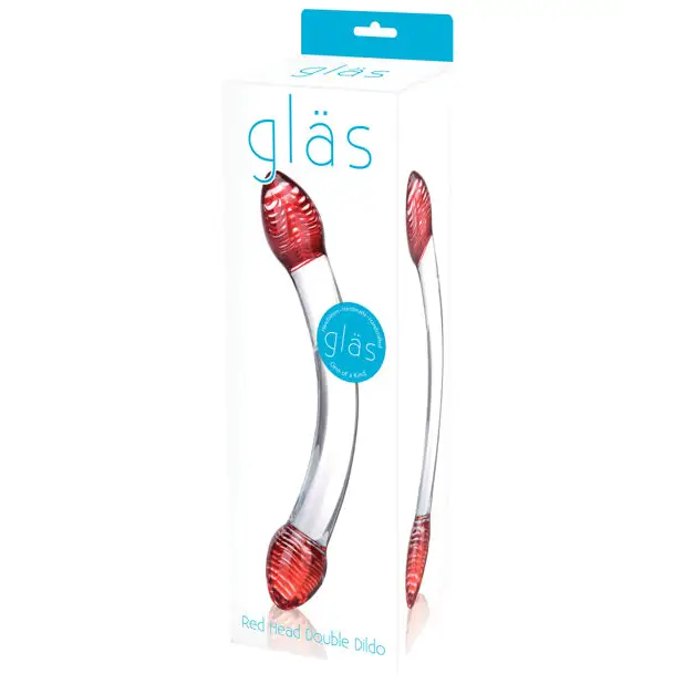 Glas Red Head Double Dildo - Double Ended Dildo