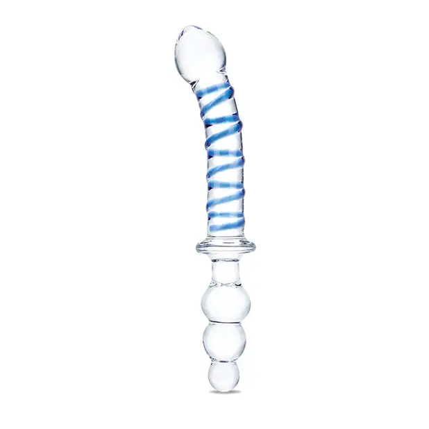 Glas Twister 10 in. Dual-Ended Glass Dildo - Double Ended Dildo