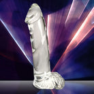 Glass Dildo With Balls - Realistic Dildo