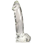 Glass Dildo With Balls - Realistic Dildo