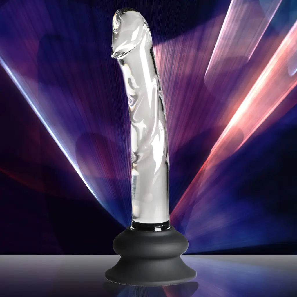 Glass Dildo With Silicone Base - Inch - 7’’ - Realistic Dildo