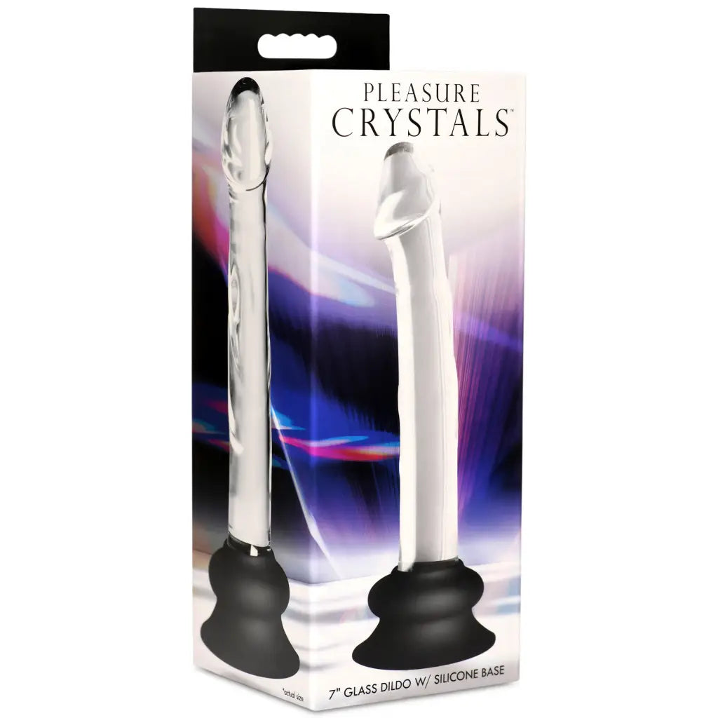 Glass Dildo With Silicone Base - Inch - 7’’ - Realistic Dildo