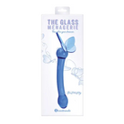 Glass Menagerie Butterfly Glass G Spot Dildo - Dark Blue - Dongs & Dildos