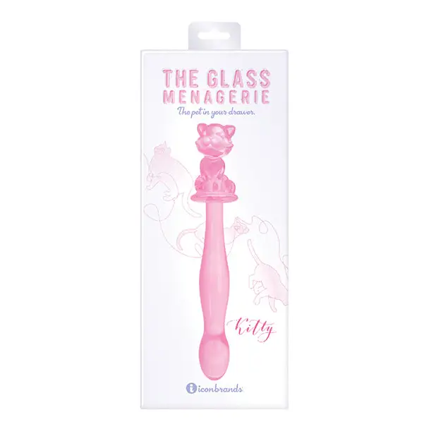 Glass Menagerie Kitty Glass Dildo - Pink - Dongs & Dildos