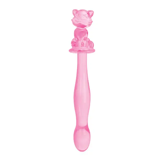 Glass Menagerie Kitty Glass Dildo - Pink - Dongs & Dildos